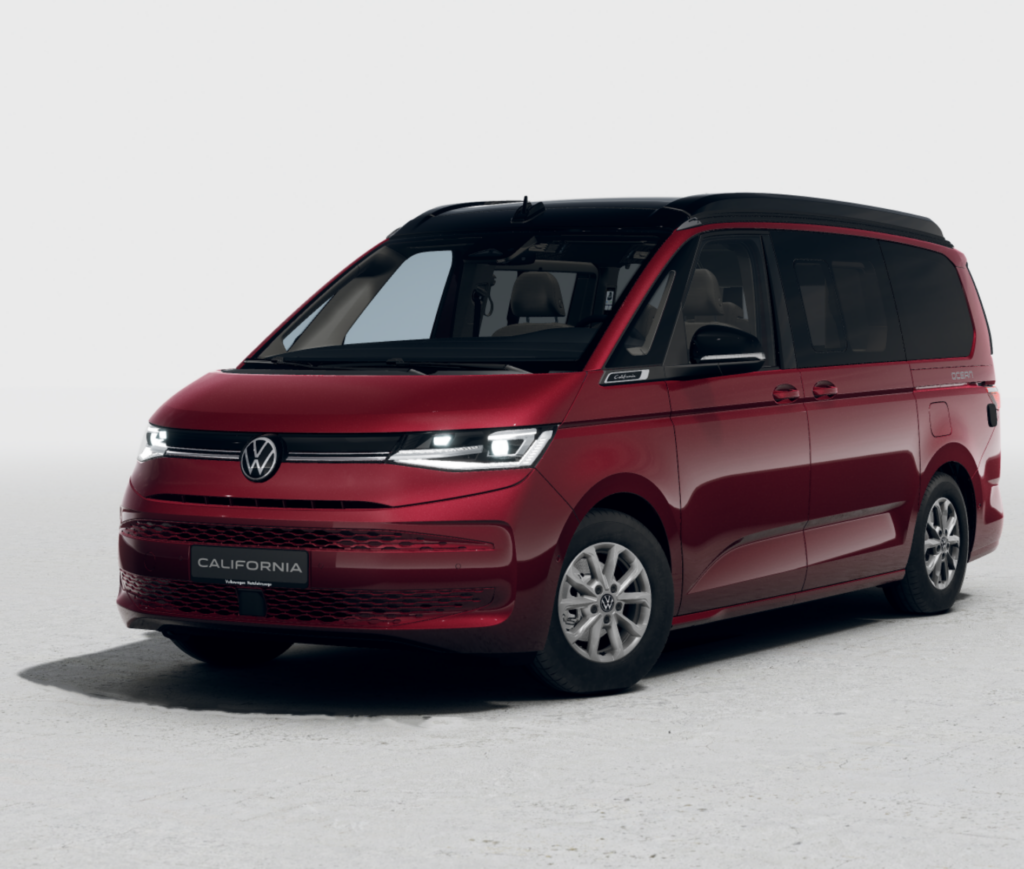 Van Volkswagen rouge de face